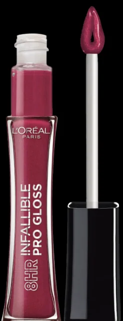 L'Oreal 8 Hour Pro Lip Gloss, hydrating finish Glistening Berry Sale