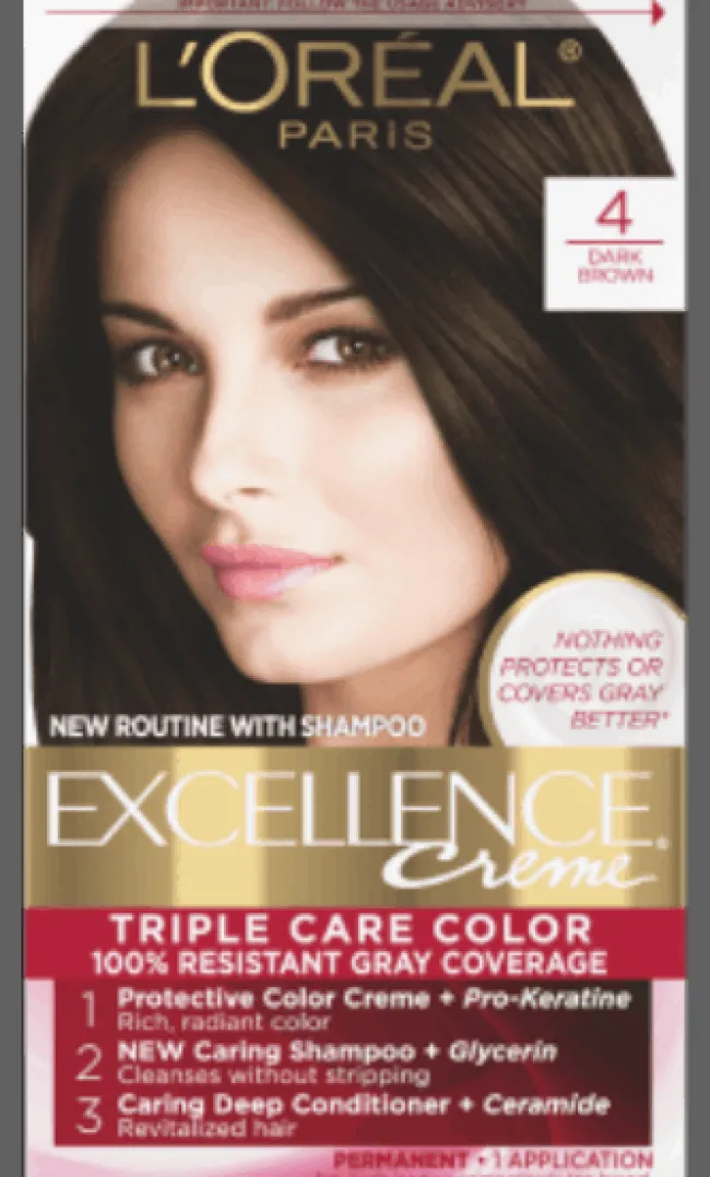 L'Oreal Crème Permanent Triple Care Hair Color 4 Dark Brown Sale