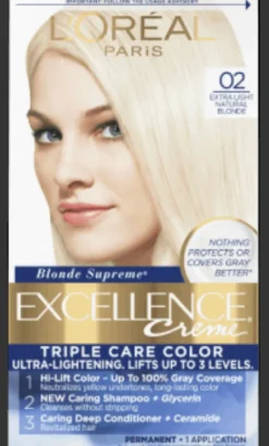 L'Oreal Crème Permanent Triple Care Hair Color 02 Extra Light Natural Blonde Outlet