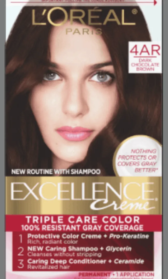 L'Oreal Crème Permanent Triple Care Hair Color 4AR Dark Chocolate Brown Sale