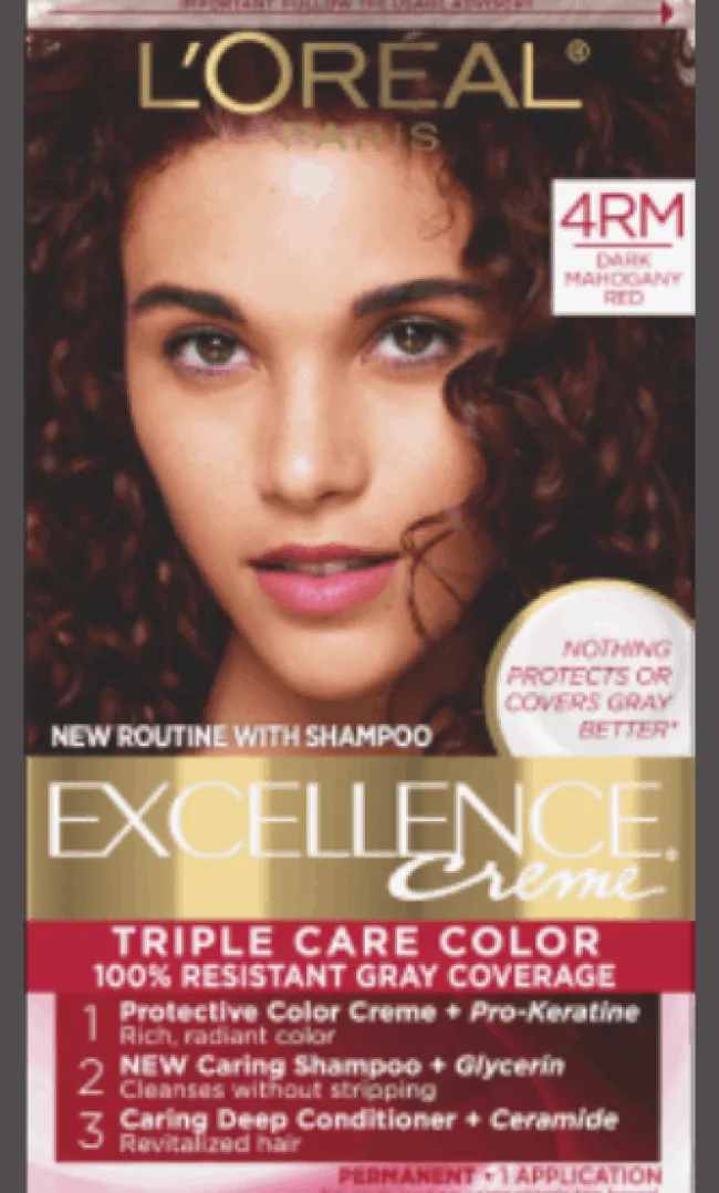 L'Oreal Crème Permanent Triple Care Hair Color 4RM Richesse Collection Dark Mahogany Red Sale