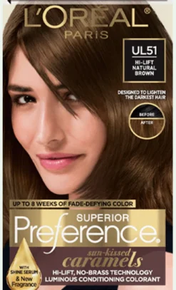 L'Oreal Fade-Defying Shine Permanent Hair Color UL51 Hi-Lift Natural Brown Online