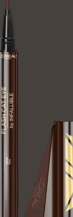 L'Oreal Flash Cat Eye Waterproof Brush Tip Liquid Eyeliner Brown Discount