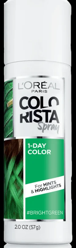 L'Oreal Hair Makeup Temporary 1-Day Hair Color Spray Green Hot