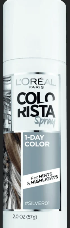 L'Oreal Hair Makeup Temporary 1-Day Hair Color Spray Silver Discount