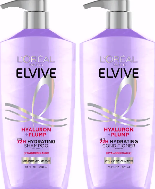 L'Oreal Hyaluron Plump Hydrating Shampoo Conditioner for Dry Hair Hot