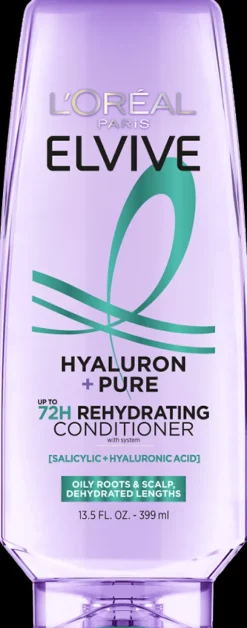 L'Oreal Hyaluron Pure 72H Rehydrating Conditioner, Oily Hair Fashion