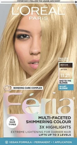 L'Oreal Multi-Faceted Shimmering Permanent Hair Color 11.21  Bad to the Blonde Discount