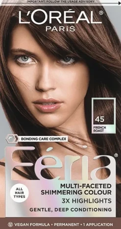 L'Oreal Multi-Faceted Shimmering Permanent Hair Color 45 French Roast Fashion