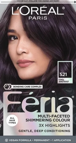 L'Oreal Multi-Faceted Shimmering Permanent Hair Color 521 Cool Amethyst Fashion