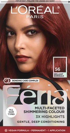 L'Oreal Multi-Faceted Shimmering Permanent Hair Color 56 Brilliant Bordeaux New