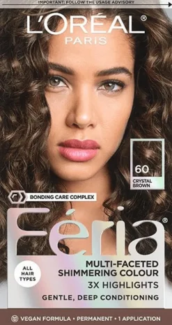 L'Oreal Multi-Faceted Shimmering Permanent Hair Color 60 Crystal Brown Hot