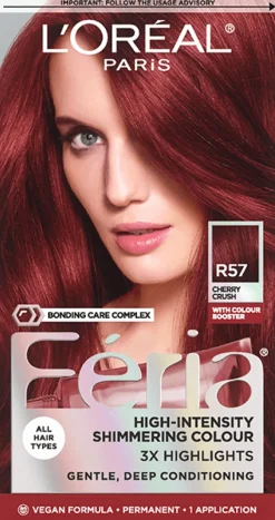 L'Oreal Multi-Faceted Shimmering Permanent Hair Color R57 Cherry Crush Clearance