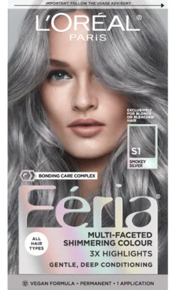 L'Oreal Multi-Faceted Shimmering Permanent Hair Color S1 Smokey Silver Best
