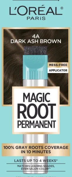 L'Oreal Permanent 10 Minute Root Coloring Kit 4A Dark Ash Brown Discount