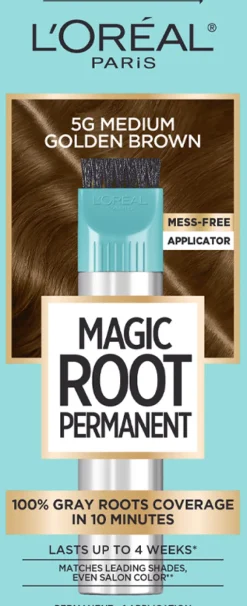 L'Oreal Permanent 10 Minute Root Coloring Kit 5G Medium Golden Brown Fashion