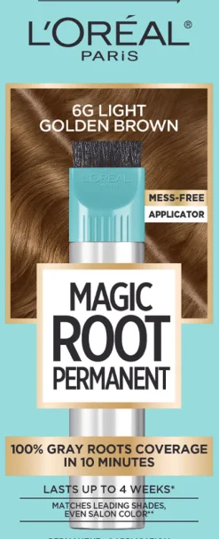 L'Oreal Permanent 10 Minute Root Coloring Kit 6G Light Golden Brown Best