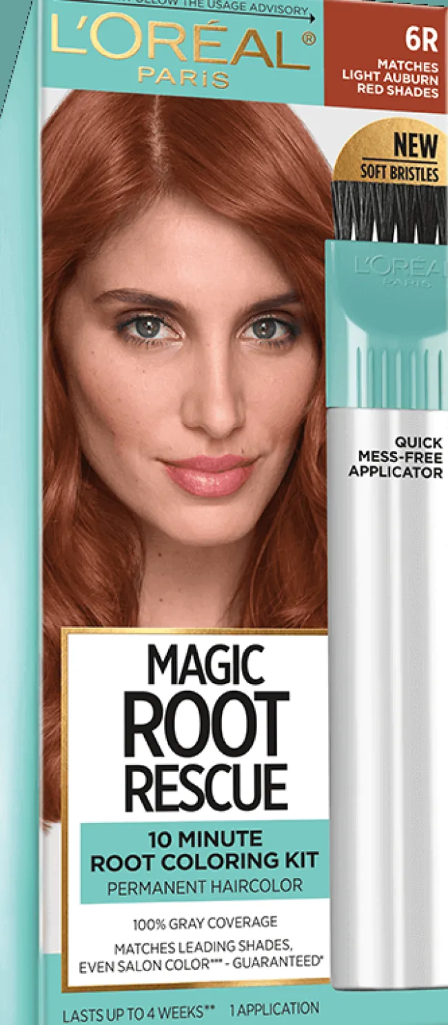 L'Oreal Permanent 10 Minute Root Coloring Kit 6R Light Auburn Red Sale
