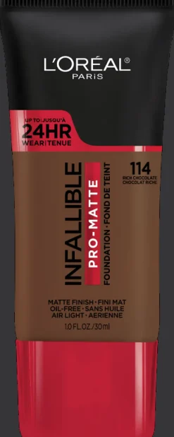 L'Oreal Pro-Matte Foundation Rich Chocolate 114 Hot