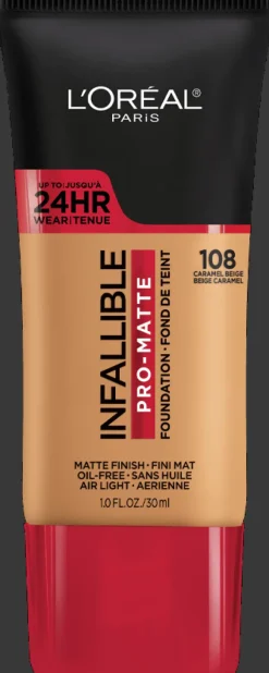 L'Oreal Pro-Matte Foundation Caramel Beige 108 Outlet