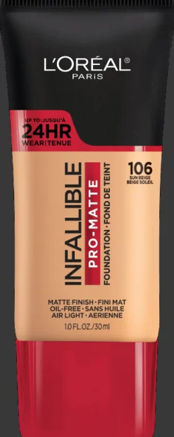 L'Oreal Pro-Matte Foundation Sun Beige 106 Clearance