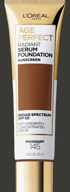 L'Oreal Radiant Serum Foundation with SPF 50 145 Mahogany Best
