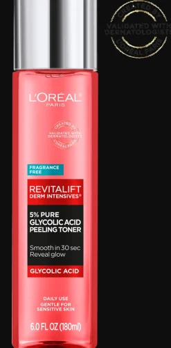L'Oreal Revitalift Derm Intensives 5 Percent Glycolic Acid Peeling Toner, 6.0 fl oz Clearance