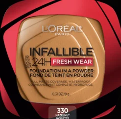 L'Oreal Up to 24H Fresh Wear Foundation in a Powder Hazelnut Online