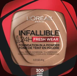 L'Oreal Up to 24H Fresh Wear Foundation in a Powder Amber New