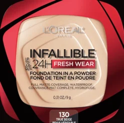 L'Oreal Up to 24H Fresh Wear Foundation in a Powder True Beige Outlet
