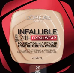 L'Oreal Up to 24H Fresh Wear Foundation in a Powder Ivory Discount