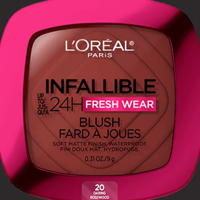 L'Oreal Up to 24H Fresh Wear Soft Matte Blush Daring Rosewood Hot