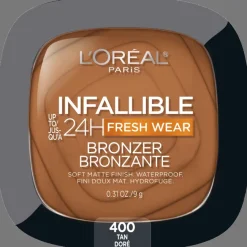 L'Oreal Up to 24H Fresh Wear Soft Matte Bronzer Tan New