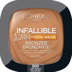 L'Oreal Up to 24H Fresh Wear Soft Matte Bronzer Light Medium Hot
