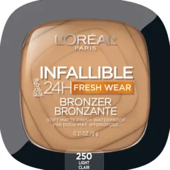 L'Oreal Up to 24H Fresh Wear Soft Matte Bronzer Light Hot