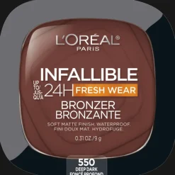 L'Oreal Up to 24H Fresh Wear Soft Matte Bronzer Deep Dark Clearance