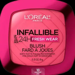 L'Oreal Up to 24H Fresh Wear Soft Matte Blush Confident Pink Best